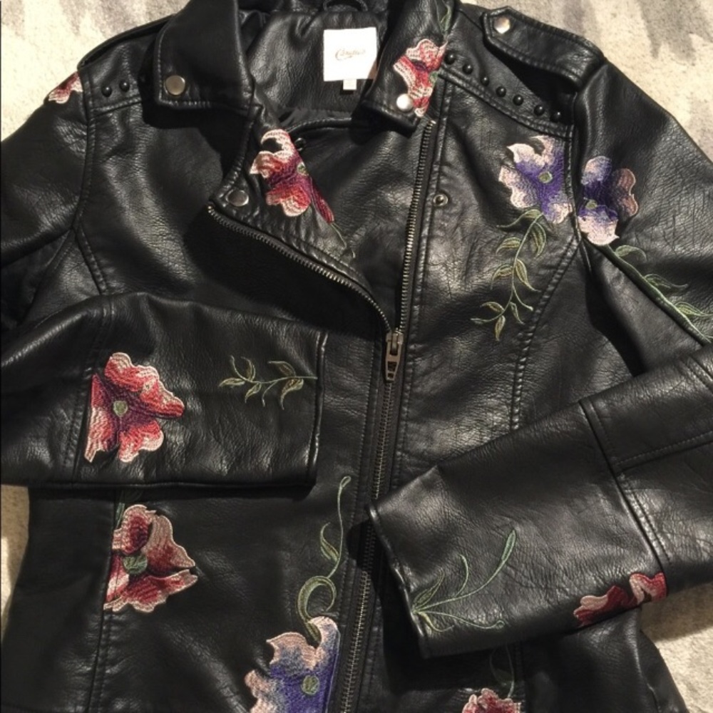 Candies Vegan Leather Jacket - Juniors x-small - Picture 2 of 8